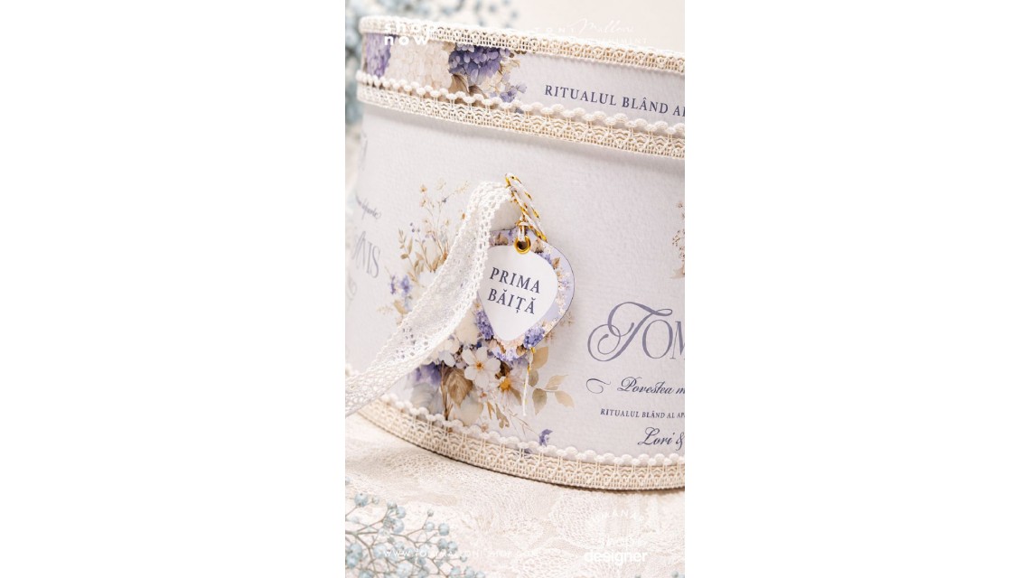 Set Prima Băiță după Botez Hortensii Bleu Ritualul Blând al Apei sub Veghea Nașilor Mei 1